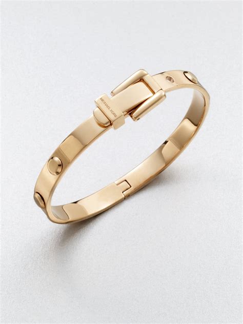 michael kors astor buckle bangle rose golden|Michael Kors Astor Buckle Bangle .